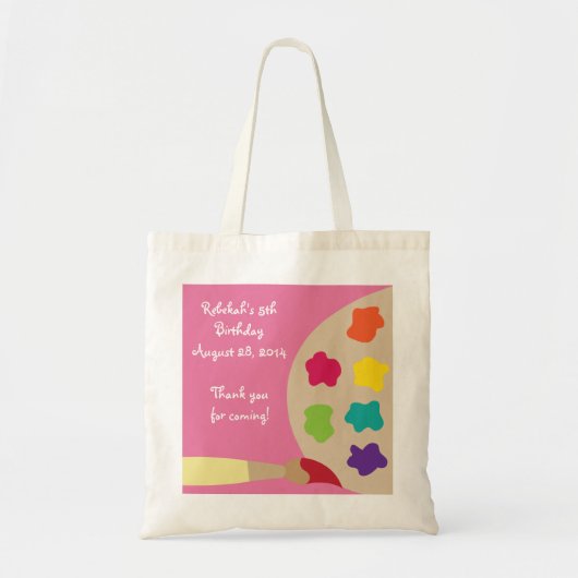 Kunstpalet Aangepaste tas - Roze (Voorkant)