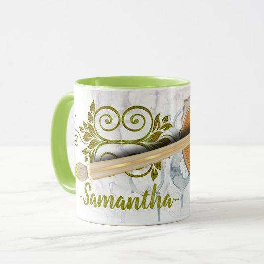 Kunstpalet en penseel schilderen mok (Voorkant links)