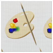 Kunstpalet en penseel stof (Close Up)