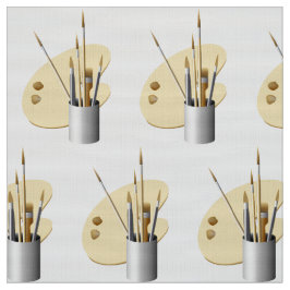 Kunstpalet en penselen stof