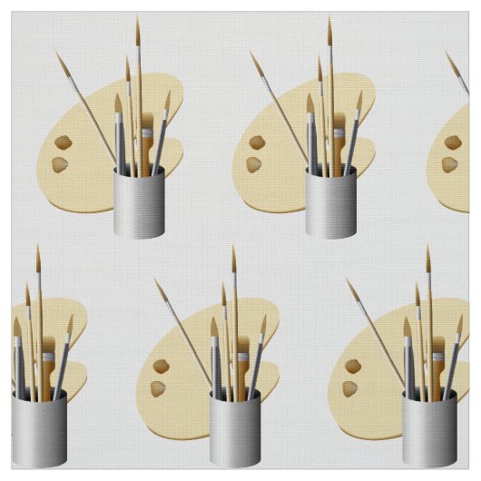 Kunstpalet en penselen stof (Swatch)