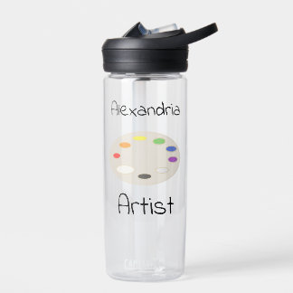 Kunstpalet gepersonaliseerd waterfles