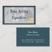 Kunstpalet Kunst Lijst Kunst Visitekaartje Kunst (Voorkant / Achterkant)