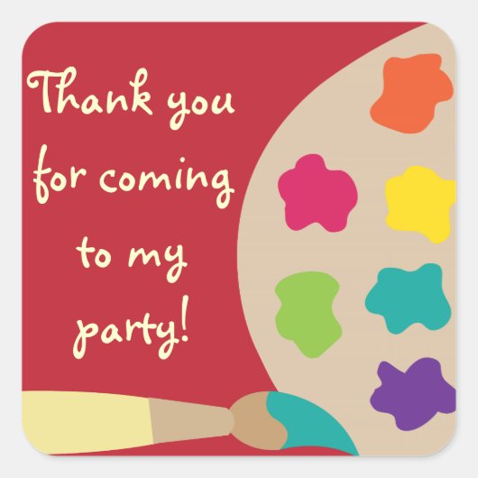 Kunstpalet Stickers - Rood (Voorkant)