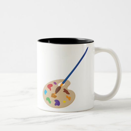Kunstpalet Tweekleurige Koffiemok (Rechts)