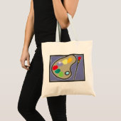 kunstpalet van kleuren tote bag (Voorkant (product))