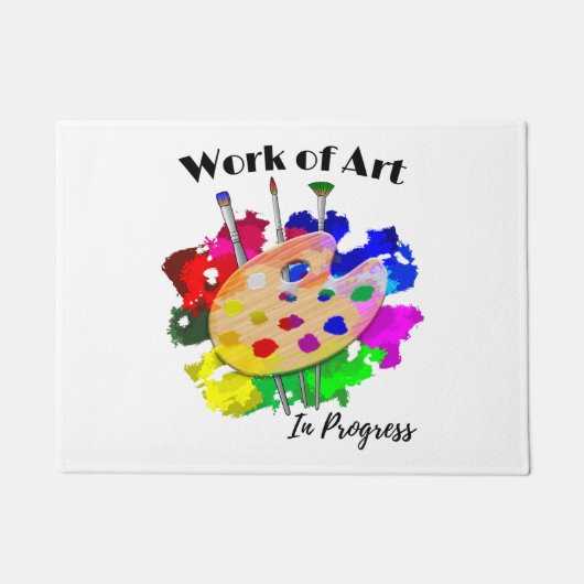 Kunstpaletpenselen in uitvoering deurmat (Voorkant)