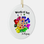 Kunstpaletpenselen in uitvoering keramisch ornament (Rechts)