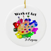 Kunstpaletpenselen in uitvoering keramisch ornament (Achterkant)