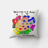 Kunstpaletpenselen in uitvoering kussen (Achterkant)