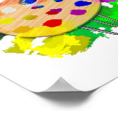 Kunstpaletpenselen in uitvoering poster (Hoek)