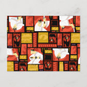 Kunstpaneelpatroon Samurai Jack & Aku Briefkaart (Voorkant)
