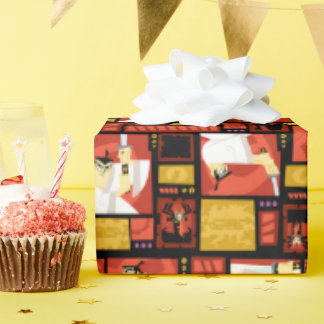 Kunstpaneelpatroon Samurai Jack & Aku Cadeaupapier