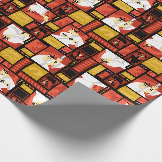 Kunstpaneelpatroon Samurai Jack & Aku Cadeaupapier (Hoek)