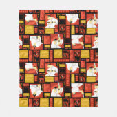 Kunstpaneelpatroon Samurai Jack & Aku Fleece Deken (Voorkant)