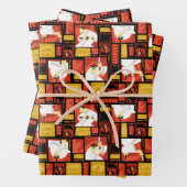 Kunstpaneelpatroon Samurai Jack & Aku Inpakpapier Vel (In situ)