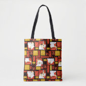 Kunstpaneelpatroon Samurai Jack & Aku Tote Bag (Voorkant)