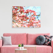 Kunstpanelen Roze Dogwood Bomen natuur Canvas Afdruk (Insitu (Woonkamer))
