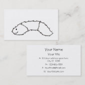 Kunstpap - leuke, houten beren tekenkunst visitekaartje (Voorkant / Achterkant)