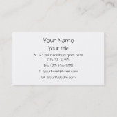 Kunstpap - leuke, houten beren tekenkunst visitekaartje (Achterkant)