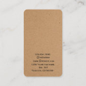 Kunstpapier met meerdere tapijten, Kaart Visitekaartje (Achterkant)