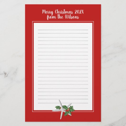 Kunstpapier voor kerststaarten briefpapier (Voorkant)