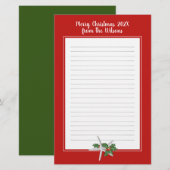 Kunstpapier voor kerststaarten briefpapier (Voorkant / Achterkant)