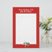 Kunstpapier voor kerststaarten briefpapier (Staand voorkant)