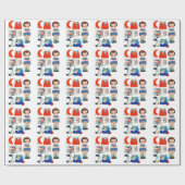  kunstpapierdollar. Cute paper cutout pop. Cadeaupapier (Vlak)