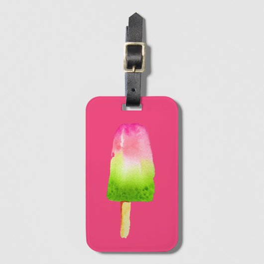Kunstpaprika's van frambozen met pop bagagelabel (Voorkant (verticaal))