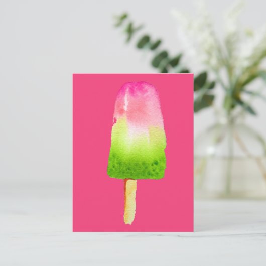 Kunstpaprika's van frambozen met pop briefkaart (Staand voorkant)