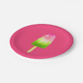 Kunstpaprika's van frambozen met pop papieren bordje (Gekanteld)