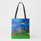 Kunstparapentas voor de bergplaats tote bag (Voorkant)