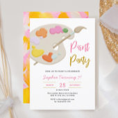 Kunstpartij die de uitnodiging van het meisje van 