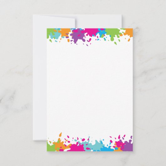 Kunstpartij Kunstschilder Meisje Birthday Party Bedankkaart (Achterkant)