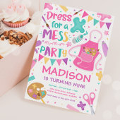 Kunstpartij Kunstschilder Meisje Birthday Party Kaart