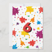 Kunstpartij verjaardagsschildering kaart (Achterkant)