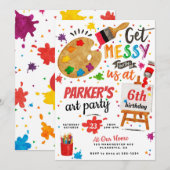 Kunstpartij verjaardagsschildering kaart (Voorkant / Achterkant)