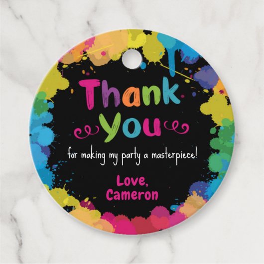 Kunstpartij voor Labels, kunstschilderende Labels (Voorkant)