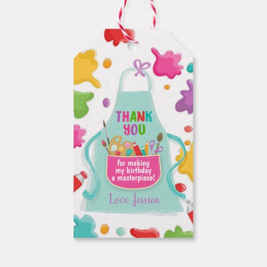 Kunstpartij voor Labels met drijfveer Cadeaulabel (Achterkant)