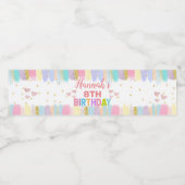 Kunstpartij voor paasschildpadden Verjaardagavond Waterfles Etiket (Enkel label)