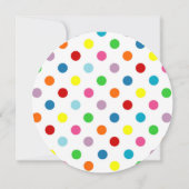 Kunstpartij voor regenboogverf, pooldots, strips kaart (Achterkant)