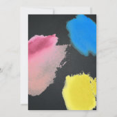 Kunstpartij voor schilder- en Sip Chalkboard Bache Kaart (Achterkant)