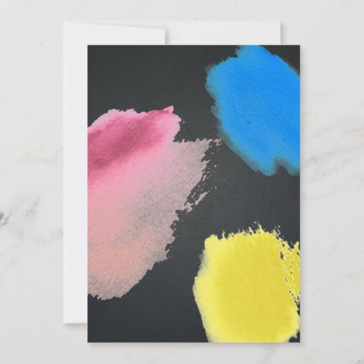 Kunstpartij voor schilder- en Sip Chalkboard Bache Kaart (Achterkant)