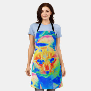 Kunstpastei Neon Cat Abstract Schort