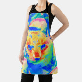 Kunstpastei Neon Cat Abstract Schort (Insitu)