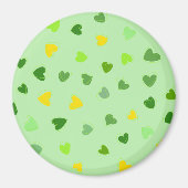 Kunstpatronen, groene harten, gele harten magneet (Voorkant)
