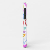 Kunstpatronen, kleurrijke harten, Jouw naam Case-Mate iPhone Case (Achterkant/links)