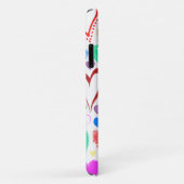 Kunstpatronen, kleurrijke harten, Jouw naam Case-Mate iPhone Case (Achterkant/rechts)