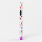 Kunstpatronen, kleurrijke harten, Jouw naam Case-Mate iPhone Case (Achterkant/rechts)